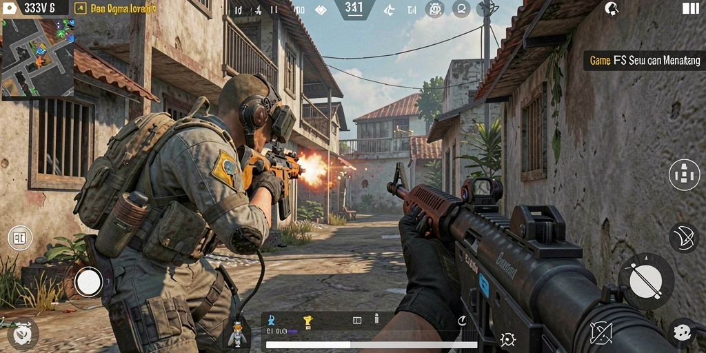 Gameplay mendebarkan dalam <strong>333V</strong> dengan aksi tembak menembak yang intens.
