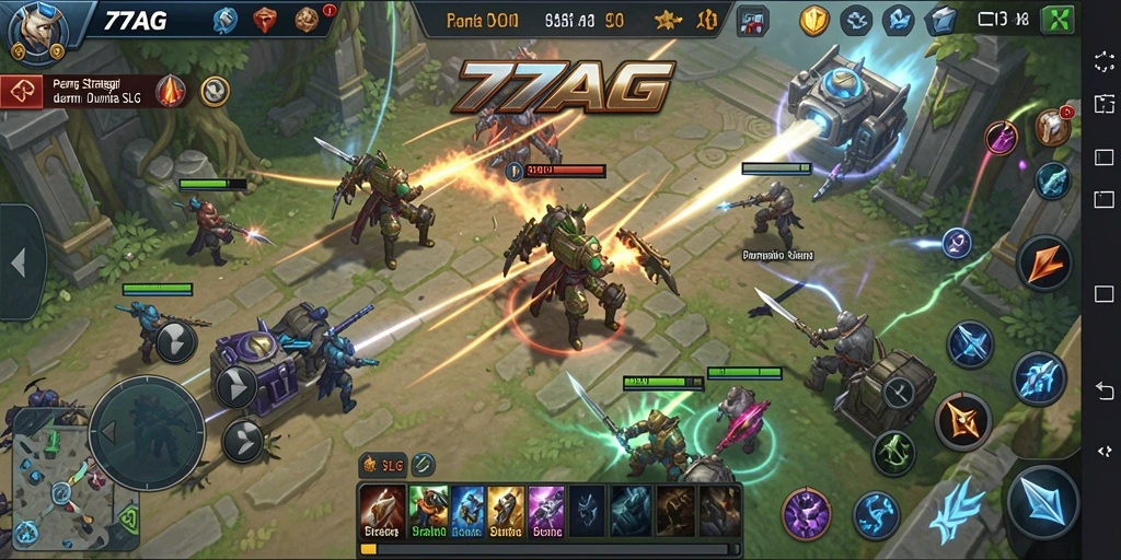 Tampilan gameplay strategi di 77AG yang menawan.