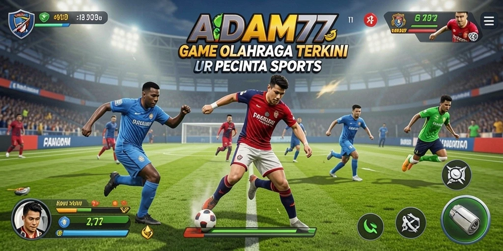 Screenshot dari gameplay ADAM77 yang seru dalam pertandingan olahraga.