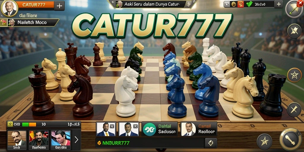 Tampilan gameplay tindakan seru di CATUR777.