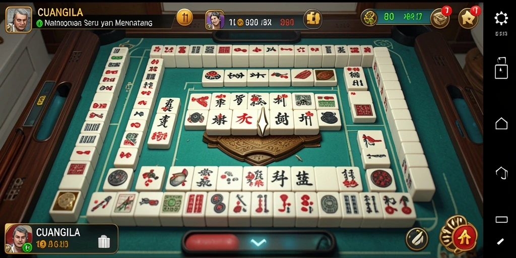 Tangkapan layar gameplay CUANGILA menampilkan pengalaman bermain Mahjong yang seru dan menantang.