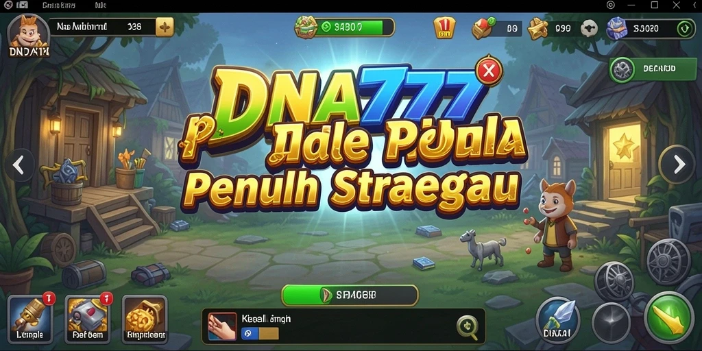 Tampilan layar utama DNA777 dengan gameplay yang menarik dan sederhana.