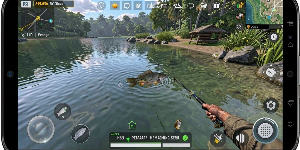Tangkapan ikan yang mengesankan dalam gameplay H89.