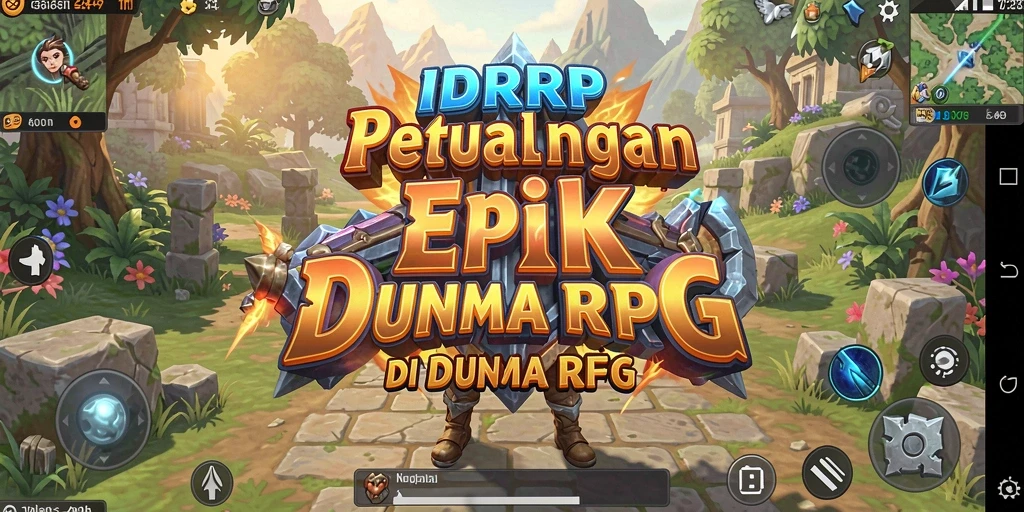 Tangkapan layar gameplay IDRRP menunjukkan pertarungan seru dalam dunia RPG.