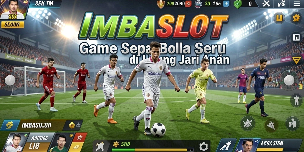 Tangkapan layar IMBASLOT menampilkan aksi pertarungan sepak bola yang mendebarkan.