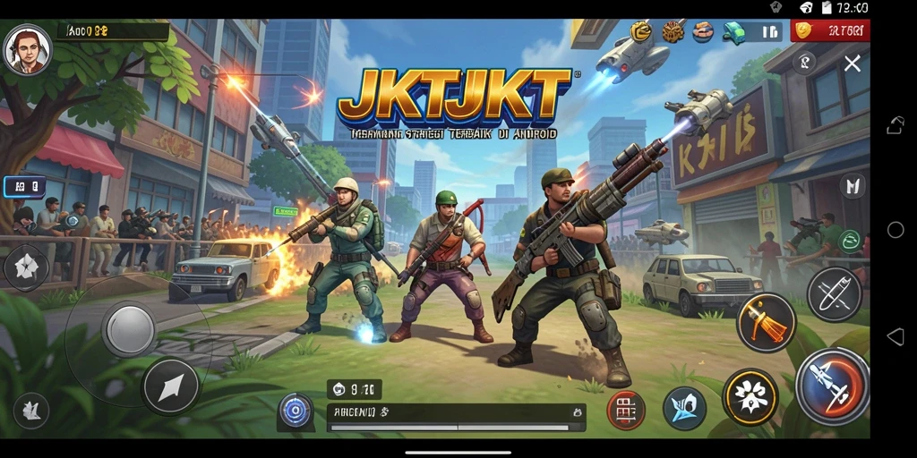 Tampilan gameplay menarik dari JKTJKT yang mengedepankan strategi.