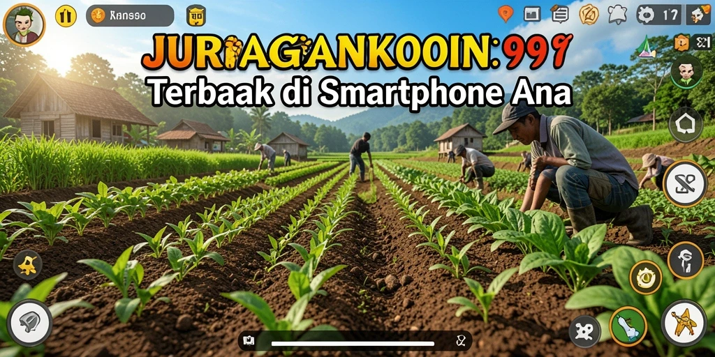Gameplay JURAGANKOIN99 menampilkan aktivitas bertani yang menyenangkan.