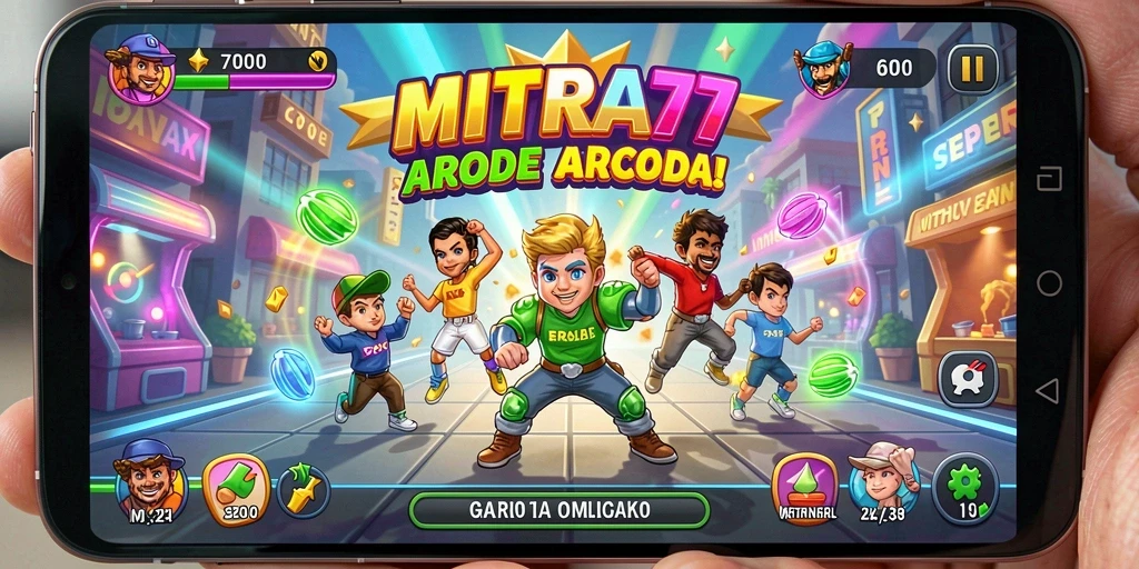 Screenshot gameplay MITRA77 yang menunjukkan aksi seru dan tantangan arcade.