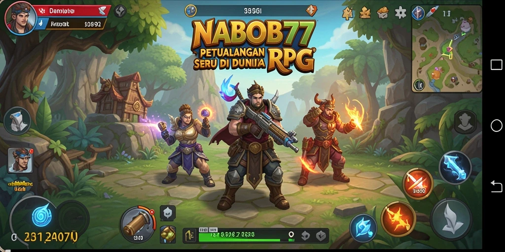 Screenshot utama NABOB77 menampilkan aksi seru dalam gameplay RPG.