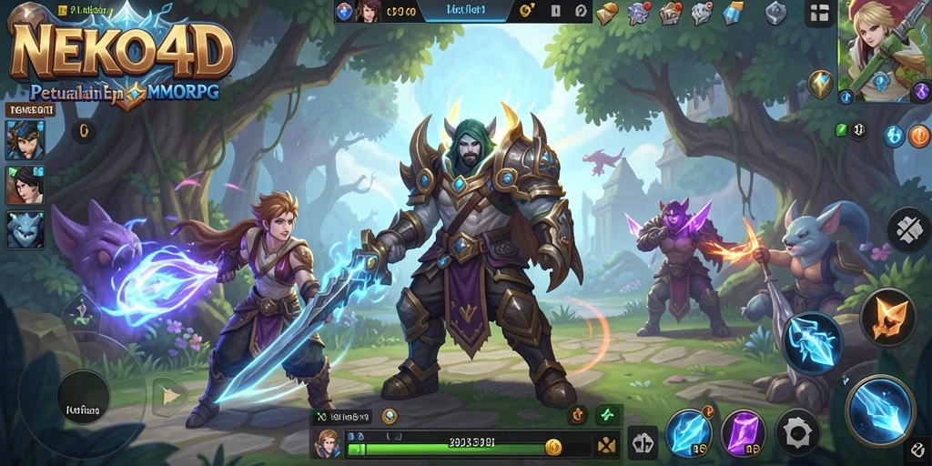 Screenshot gameplay NEKO4D menampilkan petualangan seru dalam dunia MMORPG.