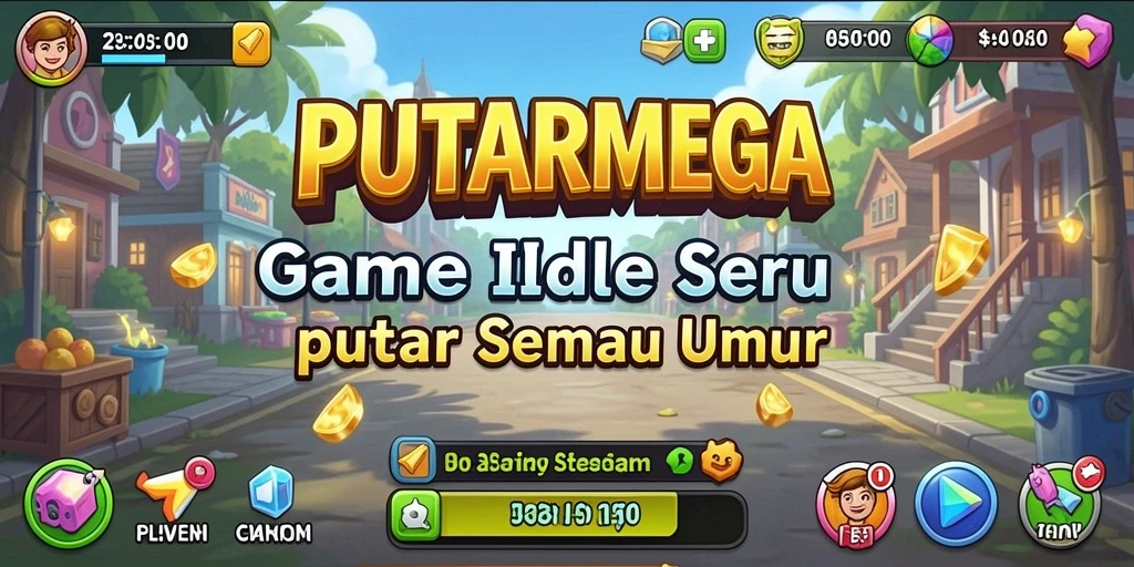Screenshot PUTARMEGA menunjukkan gameplay Idle yang mengasyikkan dan menarik.