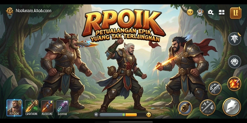 Screenshot RPOK menampilkan aksi seru dalam gameplay Adventure.