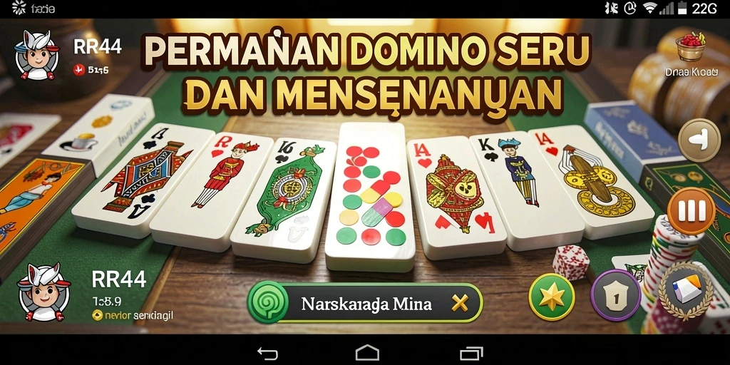 Screenshot gameplay RR44 menampilkan keseruan bermain Domino.