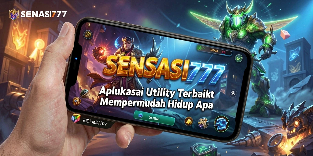 Tampilan antarmuka aplikasi SENSASI777 yang user-friendly dan fungsional.