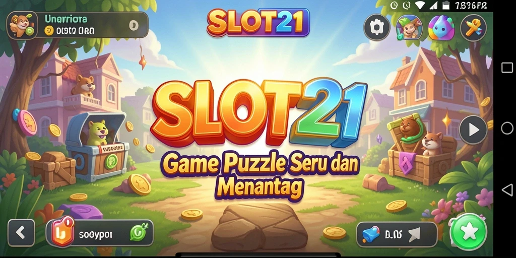 Tampilan gameplay SLOT21 yang menarik dan penuh tantangan puzzle.