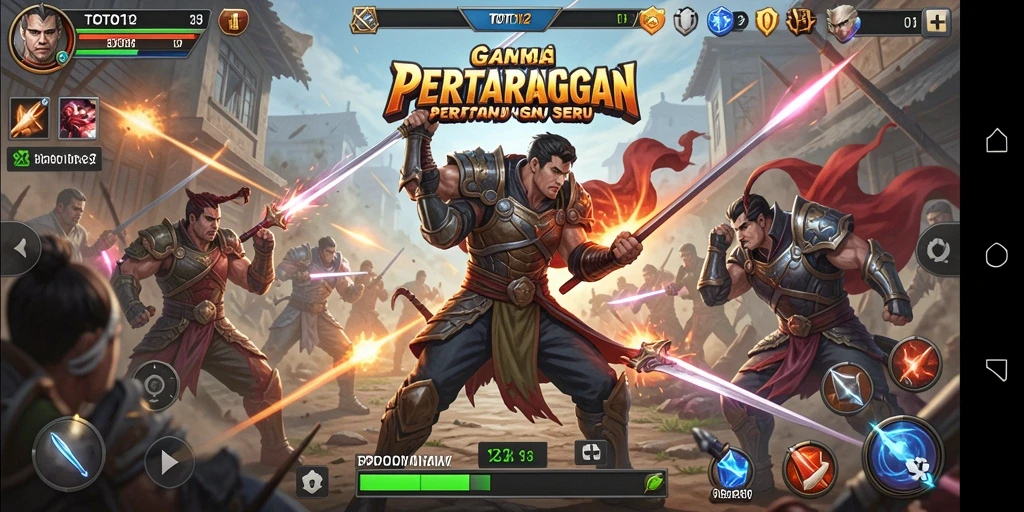 Tampilan gameplay seru dalam TOTO12 yang penuh strategi.