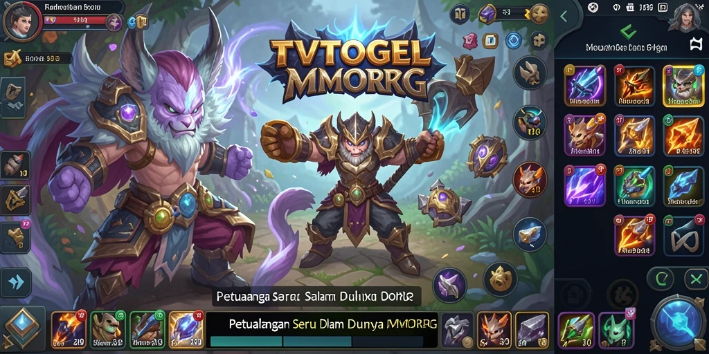Tangkapan layar gameplay yang menampilkan petualangan epik di MMORPG.