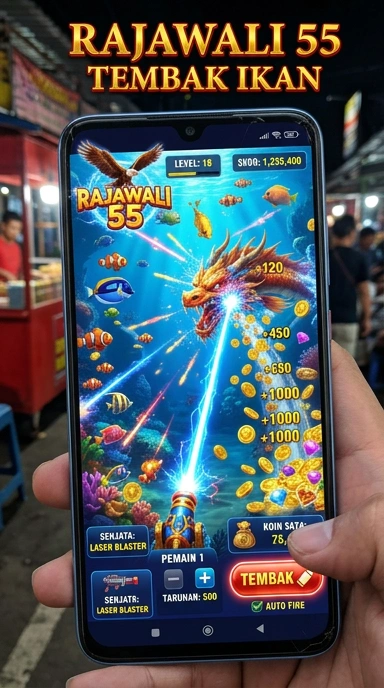 Screenshot aplikasi rajawali55 yang menunjukkan berbagai kategori aplikasi.